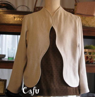 福岡の雑貨屋Cafu：変わり織りリネンのジャケット