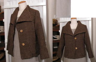 福岡の雑貨屋Cafu（カフー）：茶色のウールのジャケット